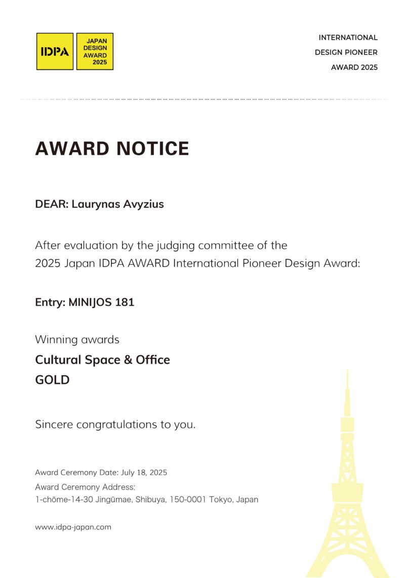 JAPAN DESIGN AWARD 2025 MINIJOS 181